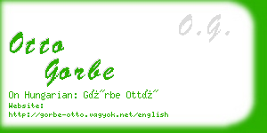 otto gorbe business card
