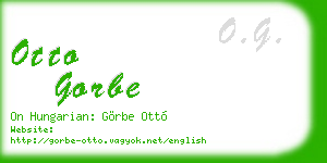 otto gorbe business card
